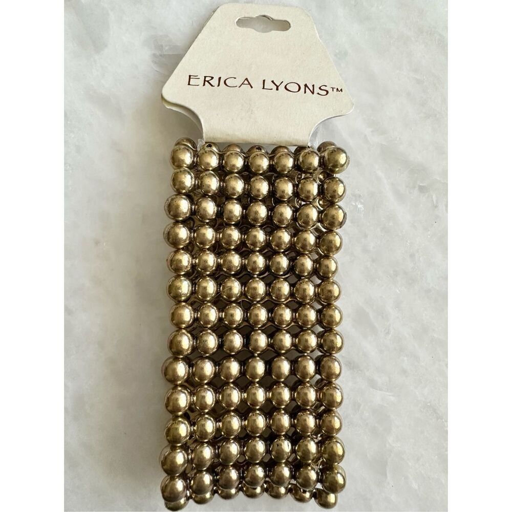 ERICA LYONS gold ball stretch bracelet